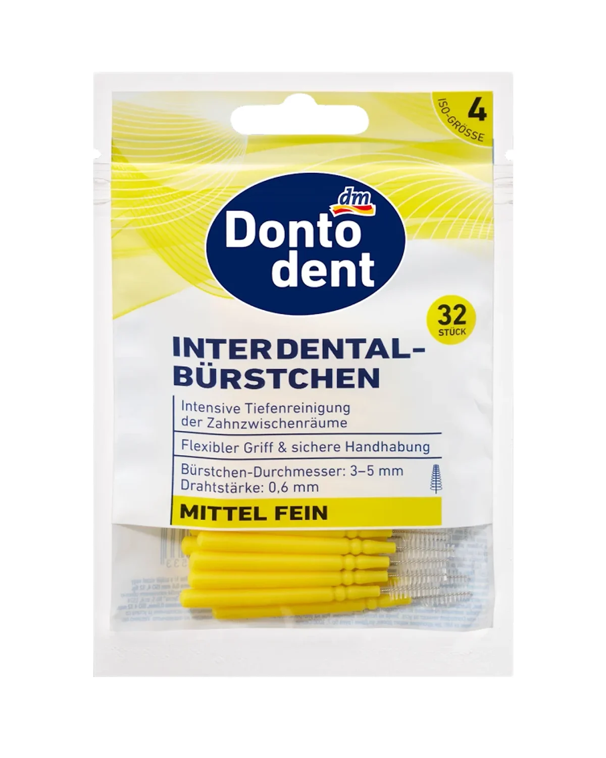 Dontodent Interdental Brushes 32 brush ISO 4