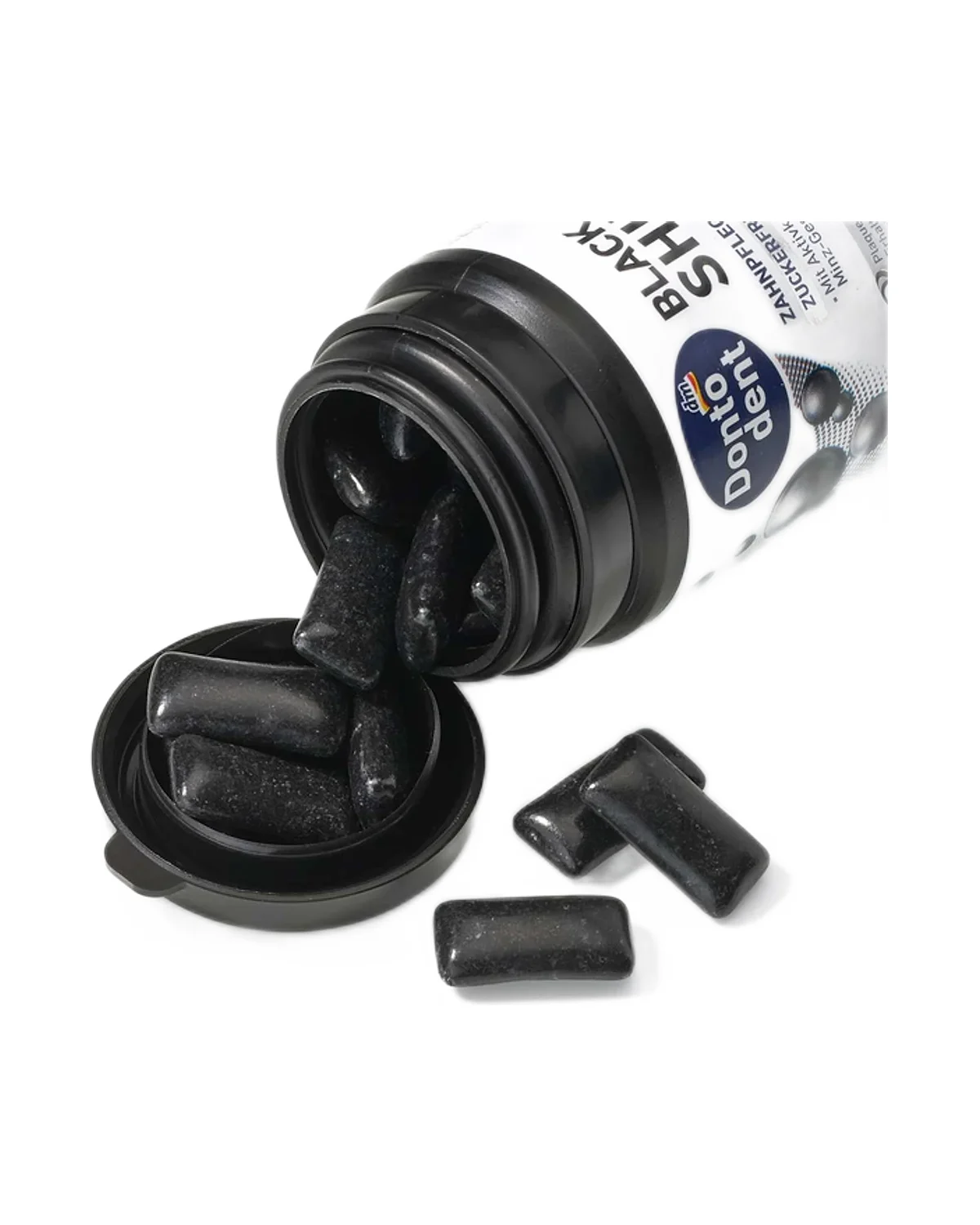 علكة Dontodent Black Shine، عبوة 50 قطعة